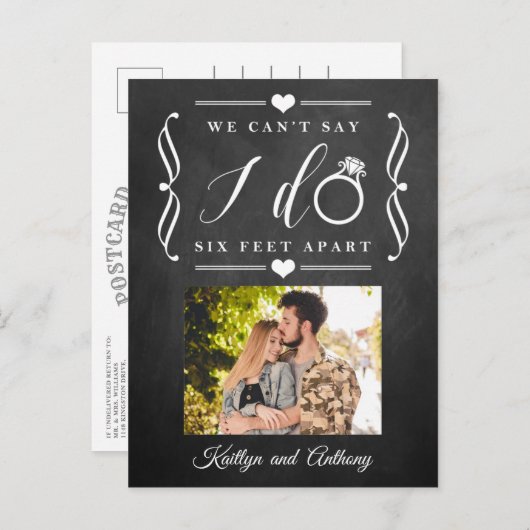 Sechs Meter später Hochzeitstag Ankündigungspostkarte (Vorne/Hinten)