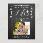 Sechs Meter später Hochzeitstag Ankündigungspostkarte (Vorderseite)