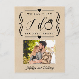 Sechs Meter später Hochzeitstag Ankündigungspostkarte