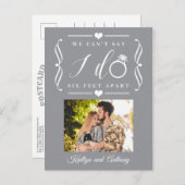 Sechs Meter später Hochzeitstag Ankündigungspostkarte (Vorne/Hinten)