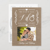 Sechs Meter später Hochzeitstag Ankündigungspostkarte (Vorne/Hinten)