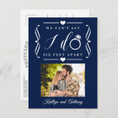 Sechs Meter später Hochzeitstag Ankündigungspostkarte (Vorne/Hinten)