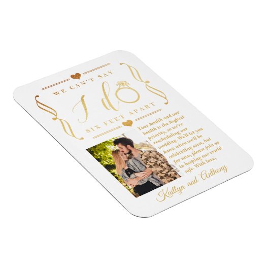 Sechs Meter später Hochzeitstag Magnet (Rechte Seite)