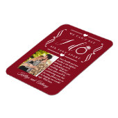 Sechs Meter später Hochzeitstag Magnet (Linke Seite)