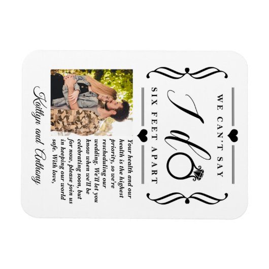 Sechs Meter später Hochzeitstag Magnet (Horizontal)