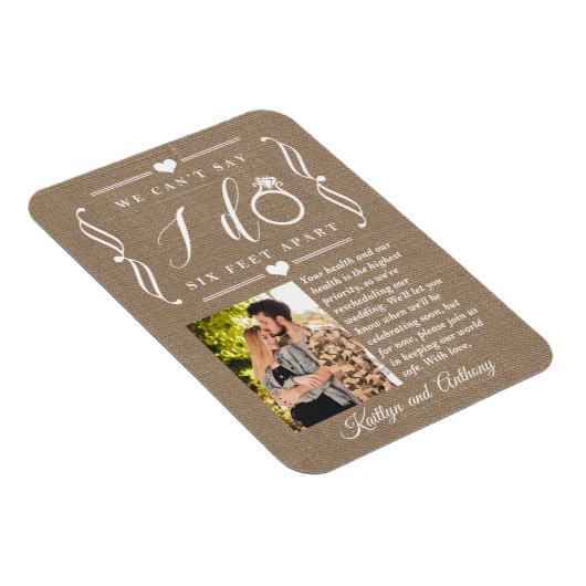 Sechs Meter später Hochzeitstag Magnet (Rechte Seite)