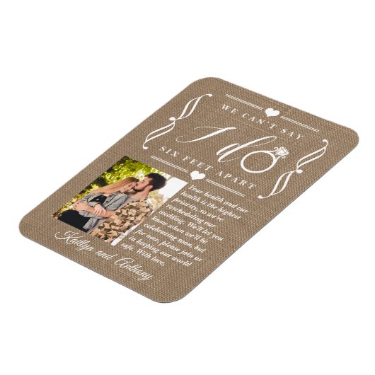 Sechs Meter später Hochzeitstag Magnet (Linke Seite)