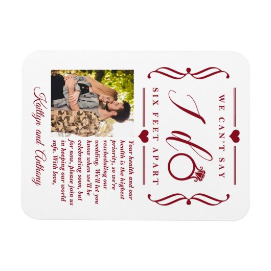 Sechs Meter später Hochzeitstag Magnet (Horizontal)