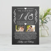 Sechs Meter später Hochzeitstag Save The Date (Stehend Vorderseite)