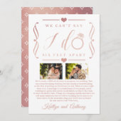 Sechs Meter später Hochzeitstag Save The Date (Vorne/Hinten)