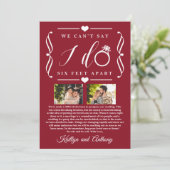 Sechs Meter später Hochzeitstag Save The Date (Stehend Vorderseite)