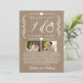 Sechs Meter später Hochzeitstag Save The Date (Stehend Vorderseite)