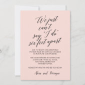 Sechs Meter | Stornierte Hochzeit Einladung (Vorderseite)