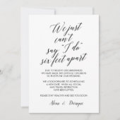 Sechs Meter | Stornierte Hochzeit Einladung (Vorderseite)