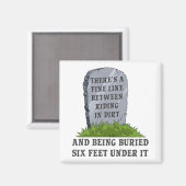 Sechs Meter unter dem Dreck Motocross Kühlschrankm Magnet (Vorderseite/Rückseite)