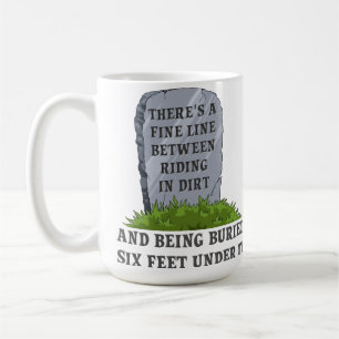 Sechs Meter unter dem Motocross Dirt Bike Funny Mu Kaffeetasse
