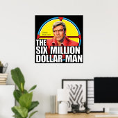 Sechs Millionen Dollar Mann - Steve Austin Sticker Poster (Heimbüro)