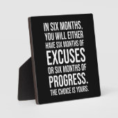 Sechs Monate Ausreden oder Fortschritt - Erfolg Fotoplatte (Vorderseite)