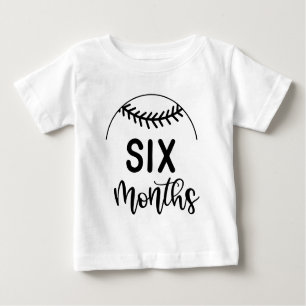 Sechs Monate Baseball Baby Milestone - Baby T-shirt