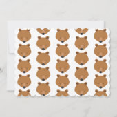 Sechs Monate Bear Baby Halbgeburt Einladung (Rückseite)