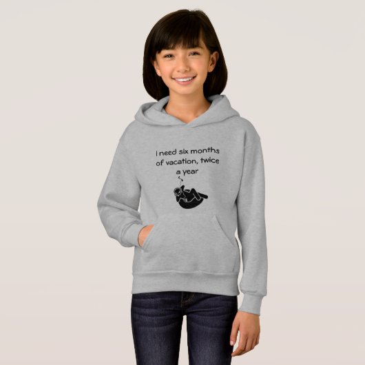 Sechs Monate Ferienhäuser für Mädchen Hoodie (Vorne ganz)