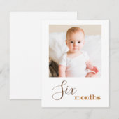 Sechs Monate Foto erste Geburtstagskarte (Vorne/Hinten)