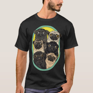 Sechs Möpse von FivePugs T-Shirt