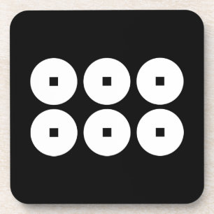 Sechs Münzen Untersetzer