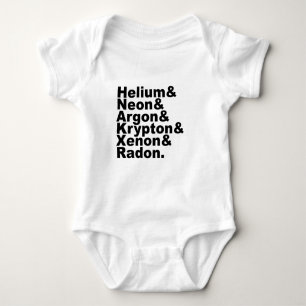 Sechs Noble-Gase in der Periodischen Elementübersi Baby Strampler