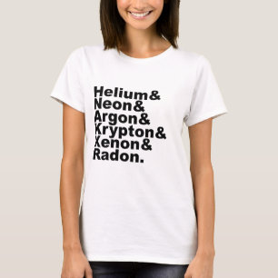 Sechs Noble-Gase in der Periodischen Elementübersi T-Shirt