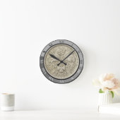 SECHS PENZMÜNZEN RUNDE WANDUHR (Zuhause)