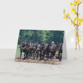 Sechs Pferdeteams Karte (Gelbe Blume)