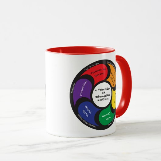 Sechs Prinzipien der Naturopathic Medizin-Tasse Tasse (VorderseiteRechts)