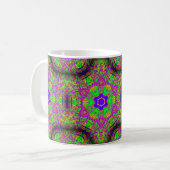 Sechs=Punkt blaue Sterngroovy Kaffeetasse (Vorderseite Links)