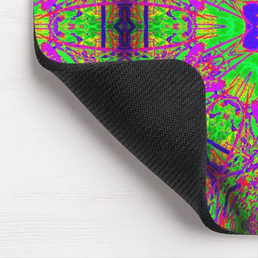 Sechs-Punkte-blauer Stern lila grün Mousepad (Ecke)