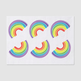 Sechs Rainbows Seidenpapier