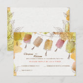 Sechs RSVP-Karten Einladung (Vorne/Hinten)