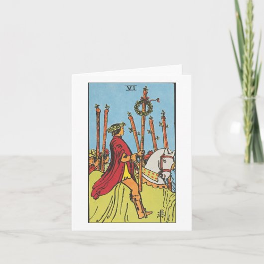 Sechs Ruder - Rider Waite Smith Tarot Karte (Vorderseite)