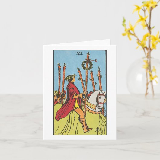 Sechs Ruder - Rider Waite Smith Tarot Karte (Gelbe Blume)