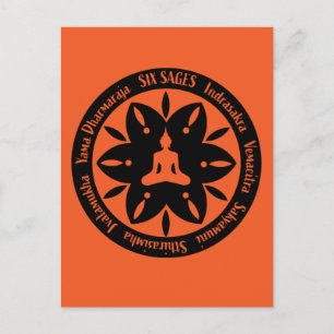 Sechs Sages Samara buddhistische Religion Postkarte