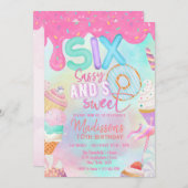 Sechs Sassy und so Sweet Einladung (Vorne/Hinten)