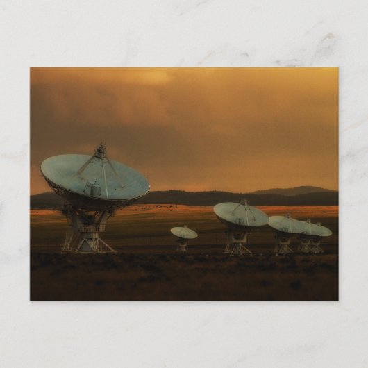 Sechs Satelliten in Folge Postkarte (Vorderseite)