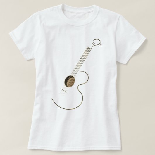 Sechs Schnur-Akustikgitarre T-Shirt (Design vorne)