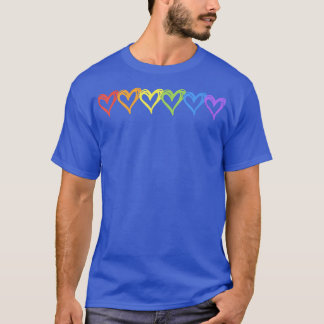 Sechs schöne Herz LGBTQ Allianz und Gay Pride T-Sh T-Shirt