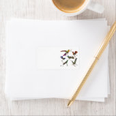 Sechs schöne Hummingbirds von Rene Lesson Adressaufkleber (Insitu)