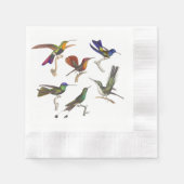 Sechs schöne Hummingvögel Serviette (Vorderseite)