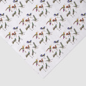 Sechs schöne Kolibris Seidenpapier (Ausschnitt)