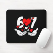 Sechs Sieben 67 6 7 Kinder 67 Meme Hände Lustig Va Mousepad (Mit Mouse)