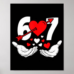 Sechs Sieben 67 6 7 Kinder 67 Meme Hände Lustig Va Poster