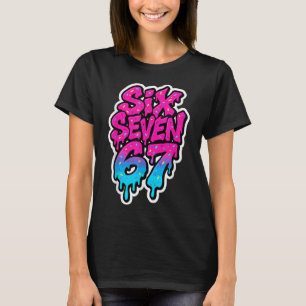 Sechs Sieben 67 Bysebyll Eis Drip Mason Meme Ki T-Shirt